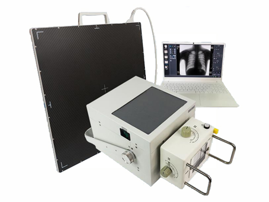便携式DRX光机主要由便携式X光机、平板探测器和电脑组成